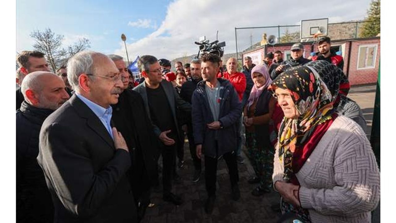 CHP Genel Başkanı Kılıçdaroğlu, depremlerden etkilenen Kahramanmaraş'ta ziyaretlerde bulundu