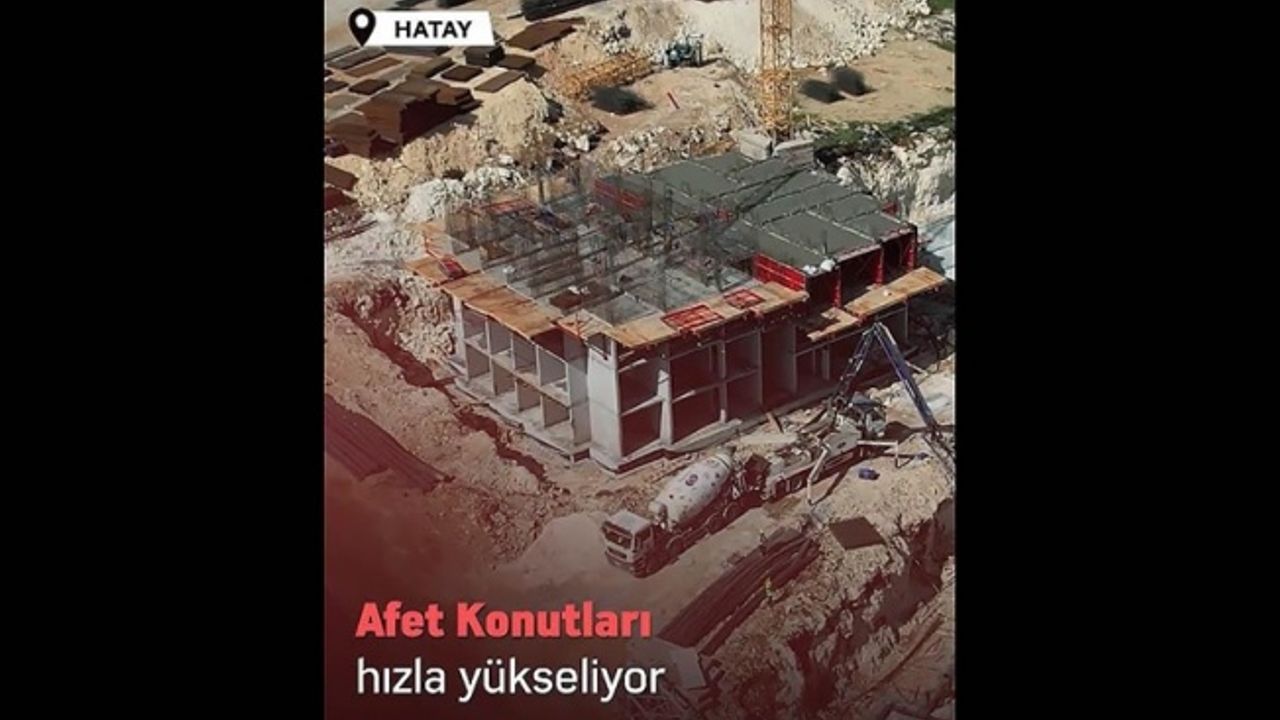 Bakan Kurum'dan Hatay'daki kalıcı konutlara ilişkin paylaşım