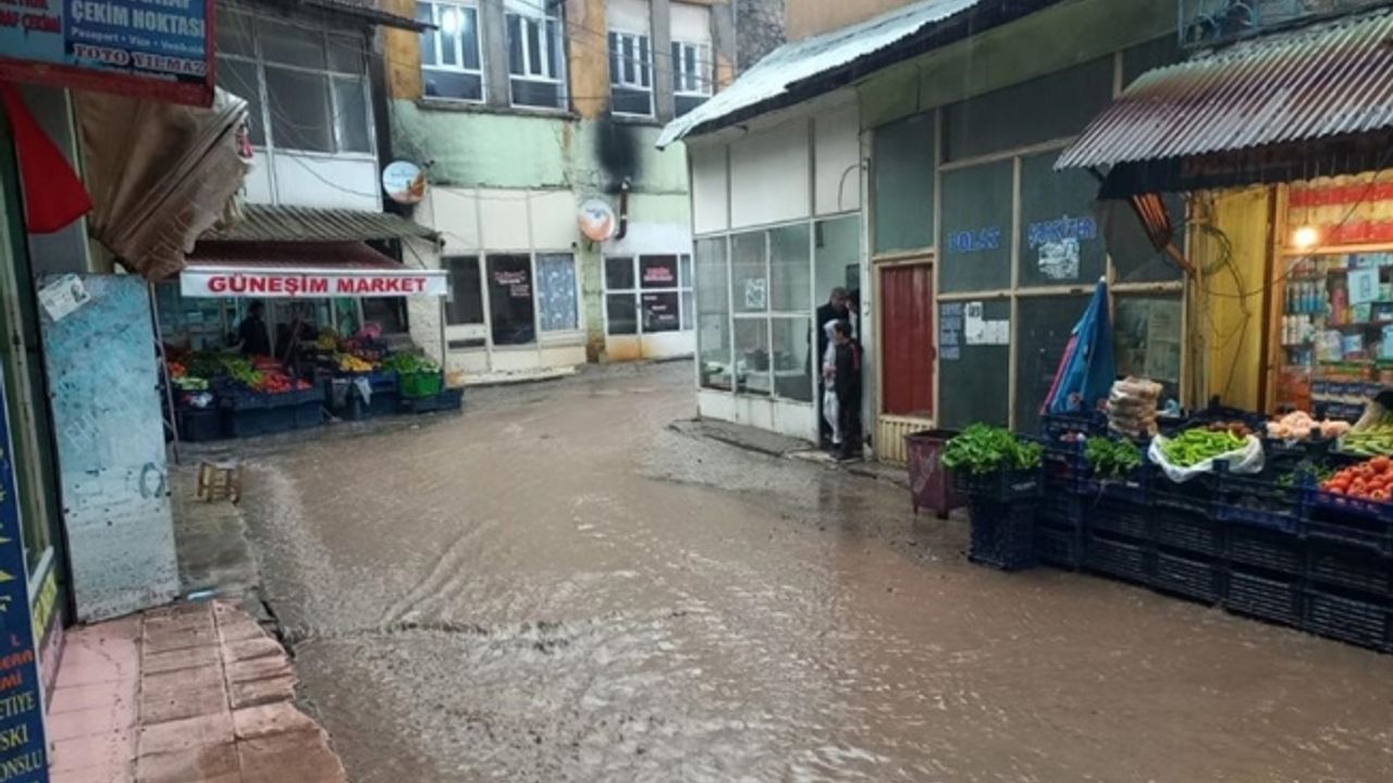 Elazığ'da sağanak su baskınlarına neden oldu