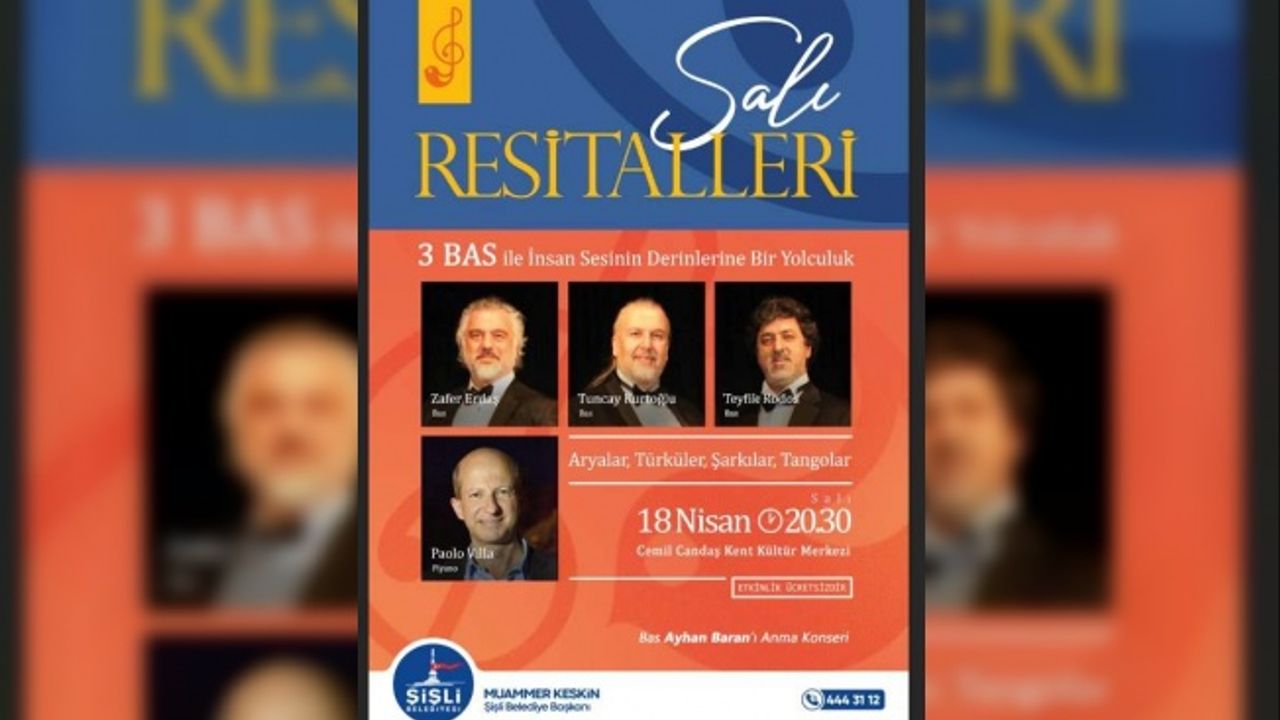 “Salı Resitalleri”nin Nisan ayı programında; 3 Bas Grubu sahnesi