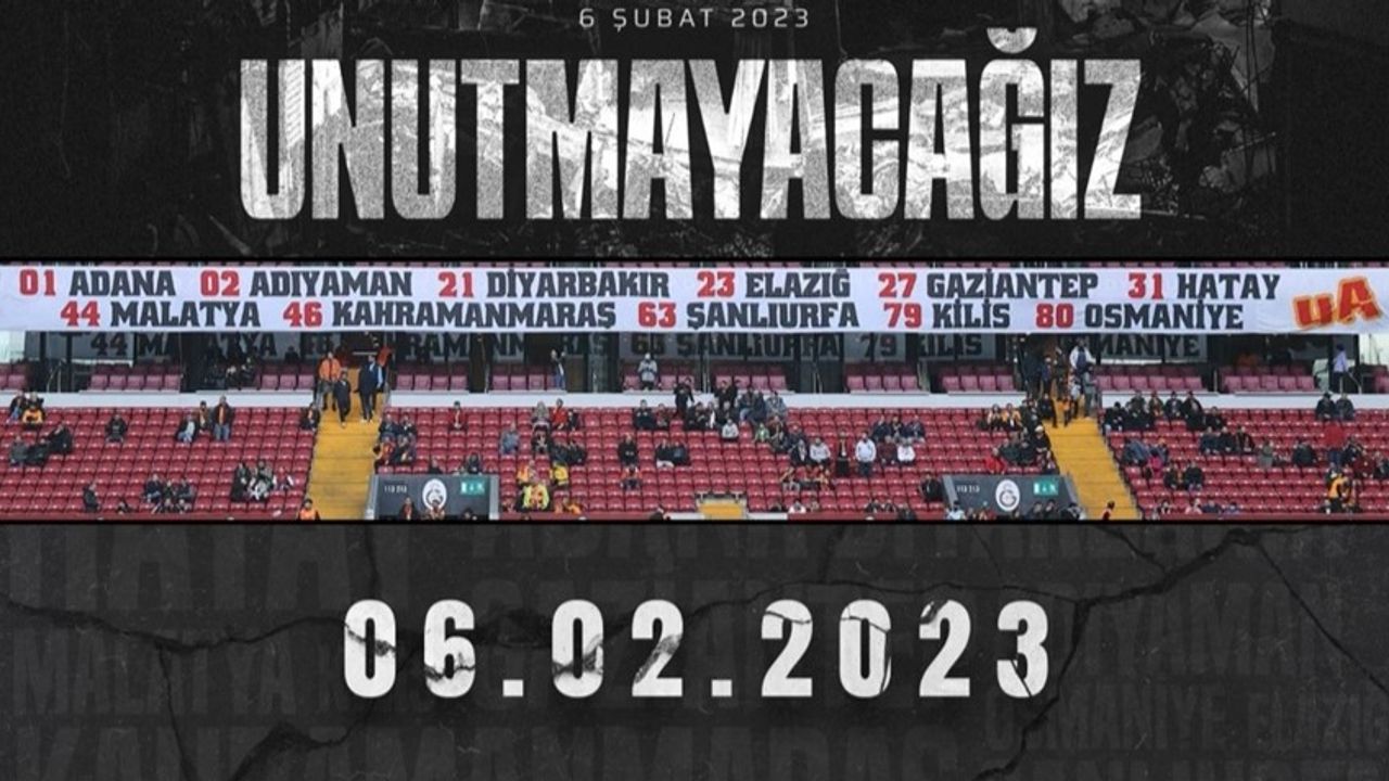 Beşiktaş, Fenerbahçe ve Galatasaray 6 Şubat depremlerinde yaşamını yitirenleri andı