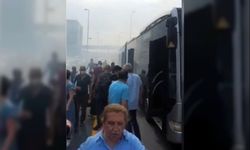 Bahçelievler'de metrobüste yangın
