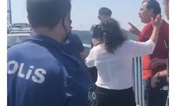 TİP Milletvekilleri ile polis arasında köprüde pankart arbedesi
