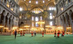 Ayasofya Camii'nde bayram hazırlıkları tamamlandı
