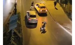 Kaçmaya çalışırken yere düşen kişiyi tabancayla bacağından vurdu