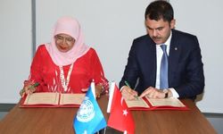 Bakan Kurum, BM Habitat İcra Direktörü Sherif ile görüşerek niyet mektubu imzaladı