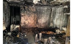 Giriş kattaki dairede çıkan yangında ağır yaralandı