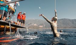 Türkiye Serbest Dalış Şampiyonası Kaş'ta yapılıyor