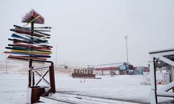 Erciyes beyaza büründü, kar kalınlığı 20 santimetreyi buldu