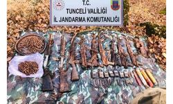 Tunceli’de, teröristlerin kullandığı sığınakta silah ve mühimmat ele geçirildi