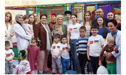 Emine Erdoğan, Ukrayna'dan Türkiye'ye getirilen yetim çocuklarla buluştu