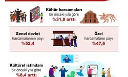 TÜİK: Kültür harcamaları 31,8 arttı