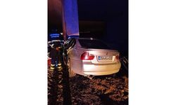 Kırklareli'nde köprü ayağına çarpan otomobildeki çift hayatını kaybetti