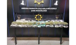 Ankara'nın Gölbaşı ilçesinde 59 kilo 60 gram esrar ele geçirildi