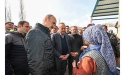 Bakan Çavuşoğlu'ndan Göksun'da Mehmetçiğin kurduğu Kırgız çadır kentine ziyaret