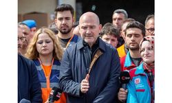 İçişleri Bakanı Soylu, Kahramanmaraş Lojistik Merkezi'nde inceleme yaptı