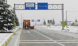 Konya'da sağanak ve kar etkili oluyor
