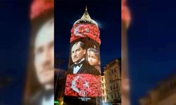 "Bir Hayalin İnşası" dijital enstalasyon sergisi Galata Kulesi'ne yansıtıldı
