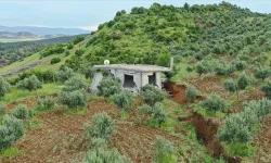 Kahramanmaraş'ta tarım alanlarının sulanmasında kullanılan havuz depremde zarar gördü