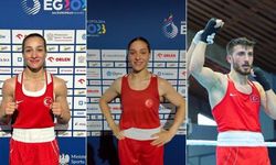 Milli boksörler Buse Naz Çakıroğlu, Büşra Işıldar ve Tuğrulhan Erdemir çeyrek finalde