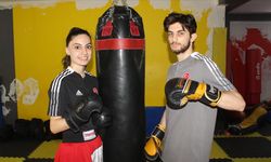 Milli kick boksçular Aybüke ve Ferit, Avrupa Oyunları'nda zirveye odaklandılar