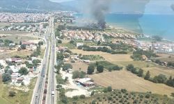 İzmir'de sazlık alanda çıkan yangın kontrol altına alındı