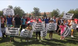 Muğla'da termik santral çalışanları aileleriyle basın açıklaması yaptı