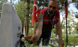 Erzurumlu gazi çok istediği şehitlikte görev yapıyor