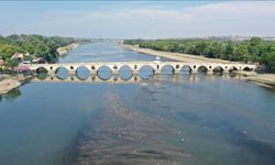 Edirne'de Meriç ve Tunca nehirlerinin su seviyesi düştü
