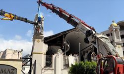 İskenderun’da ağır hasar gören Aziz Nikola Rum Ortodoks Kilisesi'nde güçlendirme çalışmaları yapılıyor