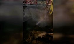 Şişli'de İSKİ'nin çalışması sırasında su borusu patladı
