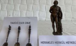 Aydın'daki tarihi eser operasyonunda Herakles heykeli ele geçirildi
