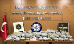 İzmir'de bir tırın yakıt deposunda 57 kilo 900 gram esrar ele geçirildi