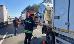Bolu'da dinamit yüklü kamyonda çıkan yangın söndürüldü