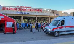 Erzurum Şehir Hastanesi'nde deprem tatbikatı!