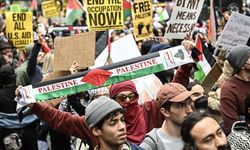 New York'ta Filistin'e destek gösterisi