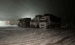 Tokat-Sivas kara yolu kar nedeniyle ağır tonajlı araçların geçişine kapatıldı