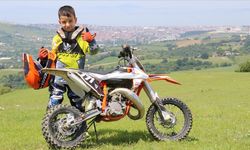 6 yaşındaki motokrosçu Uras Alp'in hayali yarışlara katılıp şampiyon olmak