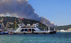Çanakkale'deki orman yangını nedeniyle bir köy tedbiren boşaltıldı