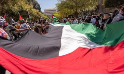 Los Angeles'da Filistin'e destek gösterisi