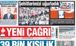 Yeni Çağrı Gazetesi'nin 9 Temmuz 2025 Çarşamba Tarihli Gazete Sayfaları