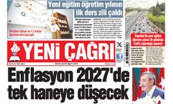Yeni Çağrı Gazetesi'nin 09 Eylül 2025 Salı Tarihli Gazete Sayfaları