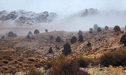 Kaş'ın yüksek kesimlerine kar yağdı