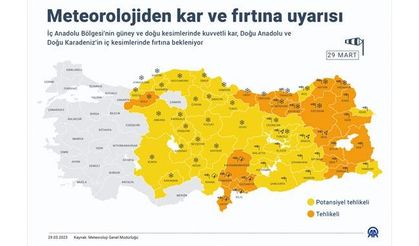 Doğu Anadolu ve Doğu Karadeniz için fırtına uyarısı