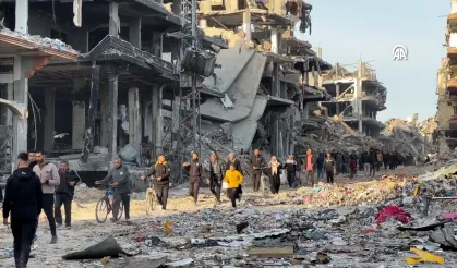 Gazze'nin kuzeyindeki Cibaliye bölgesi tanınmaz halde