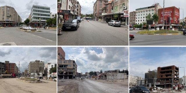 Adıyaman'ın deprem öncesi ve sonrası görüntüleri yıkımın boyutunu gösteriyor