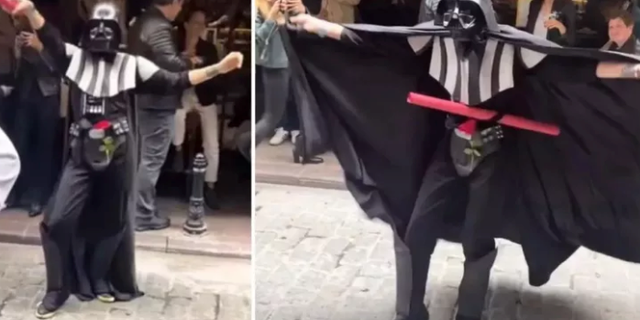 Birce Akalay, Star Wars kostümü ile göbek attı