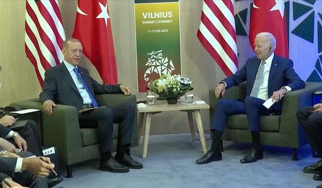 Cumhurbaşkanı Erdoğan'ın ABD Başkanı Biden ile görüştü