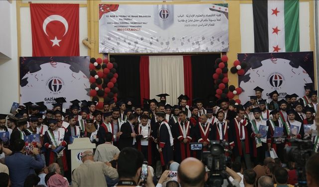 Suriye'nin Bab ilçesindeki İktisadi ve İdari Bilimler Fakültesi ilk mezunlarını verdi