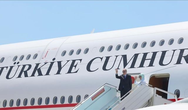Cumhurbaşkanı Erdoğan, Birleşik Arap Emirlikleri'nden KKTC’ye gitti